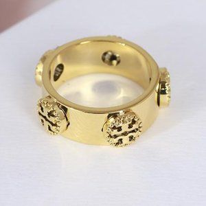 Tory Burch Ring Miller Gold Logo